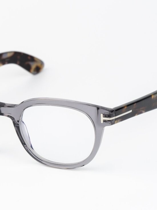 Tom Ford Women Eyeglasses Transparent Grey Round FT5807-B 020 BRAND NEW main image 7